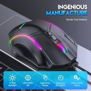 Amazon | ゲーミングマウス 有線 高速RGB ZARXi MKESPN X15